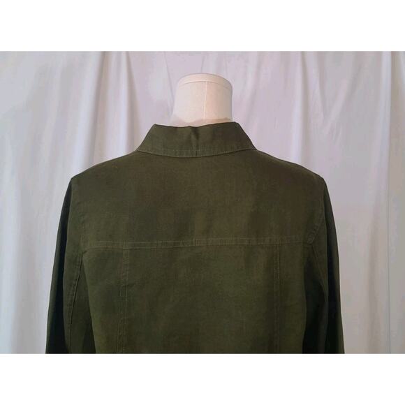 Quince European Linen Jacket Martini Olive Green Small New - Picture 10 of 12